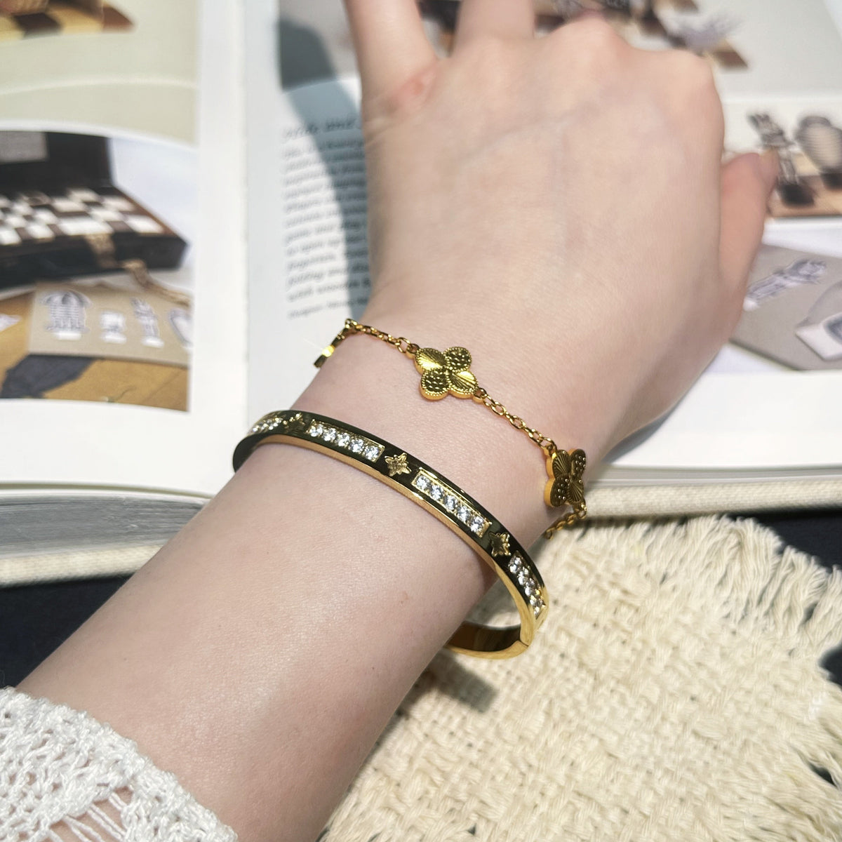 Gold Bracelet Stack — Mix & Match Layering Set
