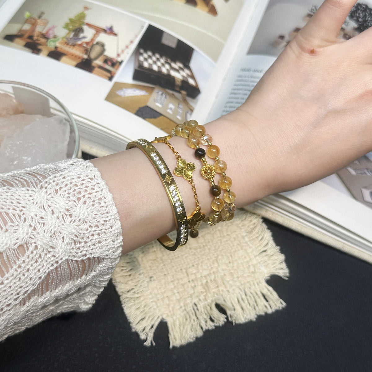 Gold Bracelet Stack — Mix & Match Layering Set
