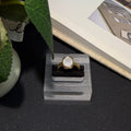 Mother of Pearl Gold Jewelry Set | Vintage Coin Necklace & Ring Set